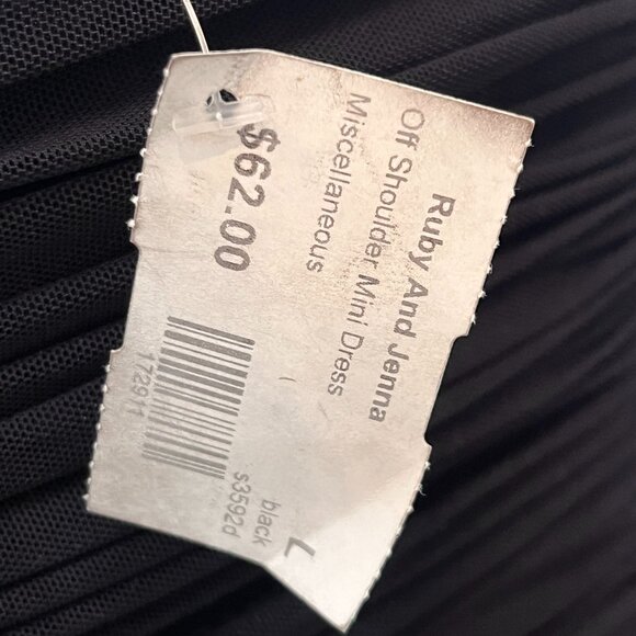 Black Ruched Mini Dress - Picture 5 of 5